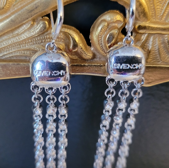 GIVENCHY pink and silver earrings - Picture 3 of 10
